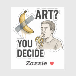 Kunst of snack? Het bananendebat Sticker