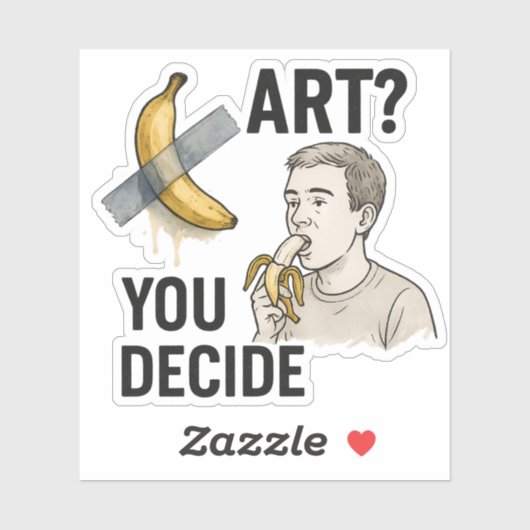 Kunst of snack? Het bananendebat Sticker (Vel)