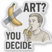 Kunst of snack? Het bananendebat Sticker (Voorkant)