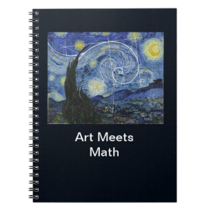  Kunst ontmoet Wiskunde, Van Gogh ontmoet Fibonacc Notitieboek