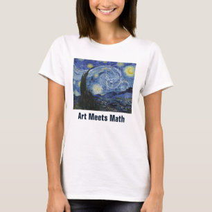 Kunst ontmoet Wiskunde, Van Gogh ontmoet Fibonacci T-shirt