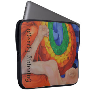 Kunst ontwerp laptop sleeve conversatie