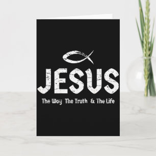 (kunst op achterzijde) Bijbel Johannes 14_6 Jezus Kaart