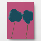 Kunst op bomen met rode achtergrond fotoplaat (voorkant)