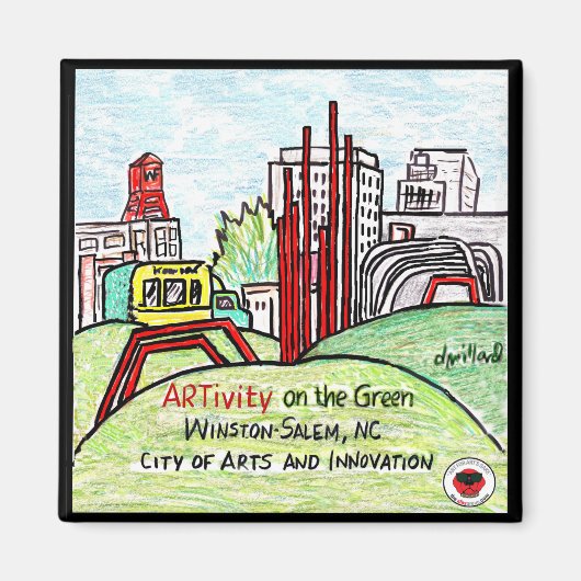 KUNST op de groene magneet (Voorkant)