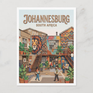 Kunst op Main Johannesburg Zuid-Afrika Briefkaart