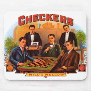 Kunst op oude sigarenlabels, Checkers Mild en Mell Muismat