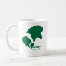Kunst op school Groene Silhouettes Koffiemok