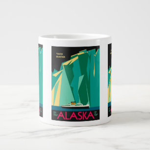 Kunst op vintage reisposter van Alaska, Taku-glets Extra Grote Beker