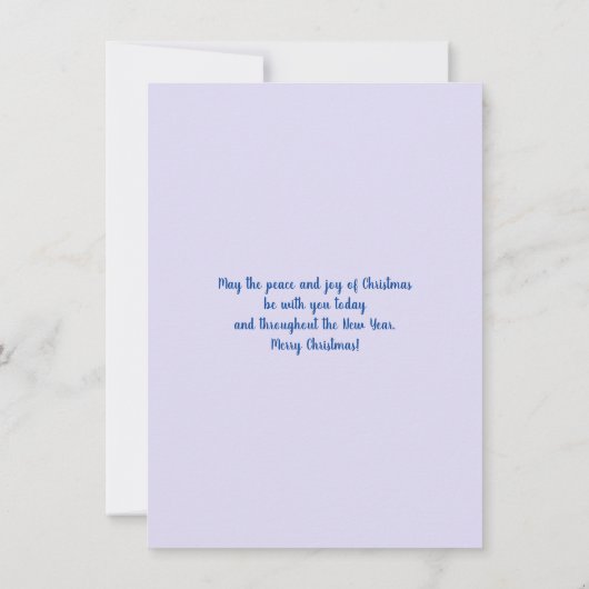 Kunst Pauw Kerstversiering Platte Kaart (Achterkant)