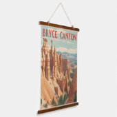  kunst poster van Bryce Canyon. Hangend Wandkleed (Gebogen)