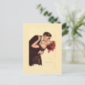  Kunst ~ Romantic Enraptured Couple Briefkaart (Staand voorkant)