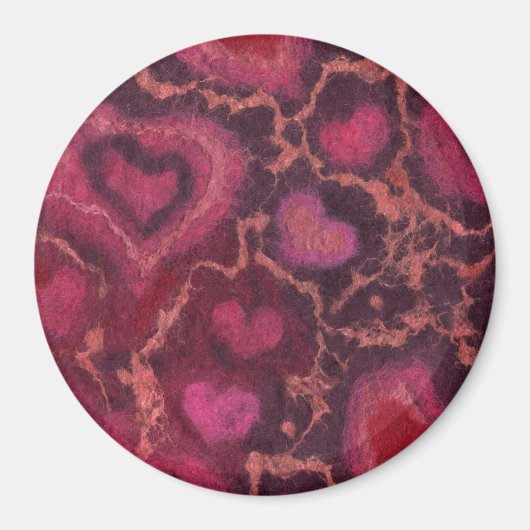 Kunst, romantische liefde roze rode Valentijnsdag  Magneet (Voorkant)