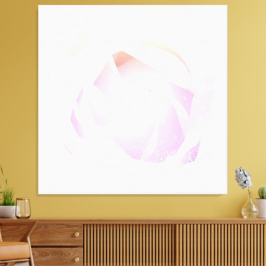 **Kunst Roze Perzik Roos Bloem AR8 Spaningsdoek Ca Canvas Afdruk (Insitu (Woonkamer))