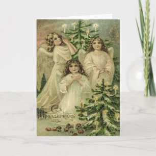Kunst Russische kerstangels Feestdagen Kaart