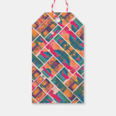 Kunst Schilder Kleurrijk Modern Abstract Dank Je Cadeaulabel (Achterkant)