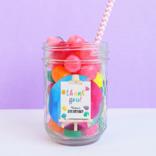 Kunst schilderij ambachtelijke kunstenaar verf ver ronde sticker