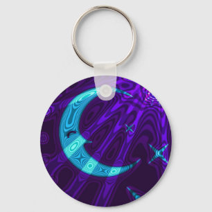 Kunst/Sleutelhanger met moon en sterren/Fantasy Sleutelhanger