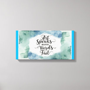 Kunst spreekt waar woorden falen 3 canvas afdruk