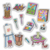 Kunst Stickers van Vyara (Voorkant)