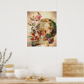 Kunst suikerrietvloeren poster (Keuken)