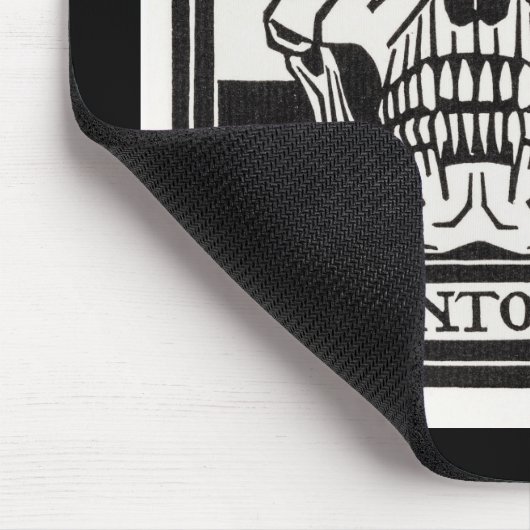 Kunst ter illustratie van de  Memento Mori Skull Muismat (Hoek)