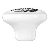 Kunst ter illustratie van de schedel keramische knop (Zijkant)