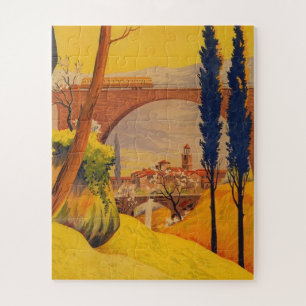 Kunst ter illustratie van het  Frans Spoorwegvervo Legpuzzel
