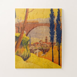 Kunst ter illustratie van het Frans Spoorwegvervo Legpuzzel