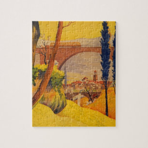 Kunst ter illustratie van het  Frans Spoorwegvervo Legpuzzel