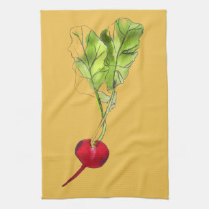 Kunst ter illustratie van Radiale plantaardige wat Theedoek