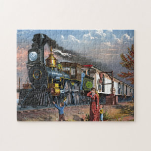 Kunst ter illustratie van  reizen per post legpuzzel