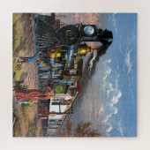 Kunst ter illustratie van  reizen per post legpuzzel (Horizontaal)