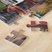 Kunst ter illustratie van  reizen per post legpuzzel (Zijkant)