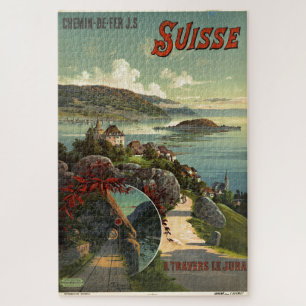 Kunst ter illustratie van reizen Zwitserland Legpuzzel