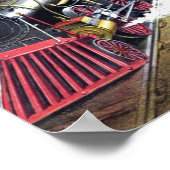 Kunst ter illustratie van  stuurstoomtreinen poster (Hoek)