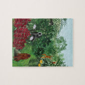 Kunst ter illustratie van tropische bosapen legpuzzel (Horizontaal)