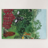 Kunst ter illustratie van  tropische bosapen legpuzzel (Horizontaal)