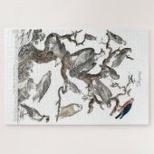 Kunst ter illustratie van vogelboeken legpuzzel (Horizontaal)