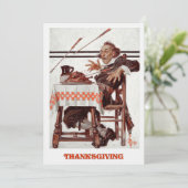 kunst Thanksgiving Binnenuitnodiging Kaart (Staand voorkant)