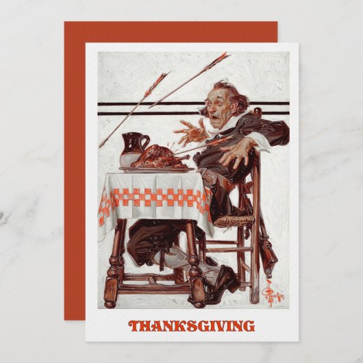  kunst Thanksgiving Binnenuitnodiging Kaart (Voorkant / Achterkant)