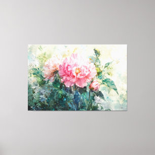 *~* Kunst TV2 Delicate PEONY Uitgerekte Canvas Pri Afdruk