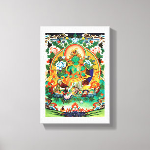 KUNST UIT TIBET GROENE TARA CANVAS AFDRUK