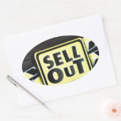 Kunst uitverkopen Afdrukken Ovale Sticker (Envelop)