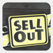 Kunst uitverkopen Afdrukken Vierkante Sticker (Voorkant)