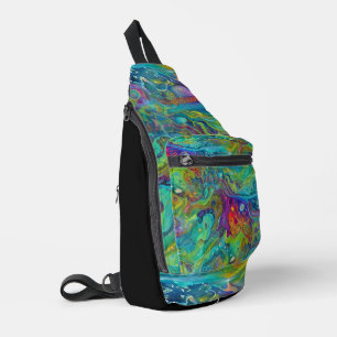 Kunst van Afbeelding Abstractie - naadloos patroon Sling Bag
