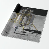 Kunst van Altair Lunar Lander en Astronauts Cadeaupapier (Uitgerold)
