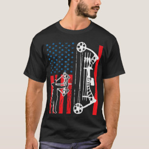 kunst van Amerikaanse vlag voor boogschutters T-shirt