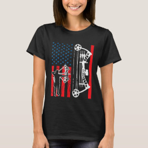 kunst van Amerikaanse vlag voor boogschutters T-shirt