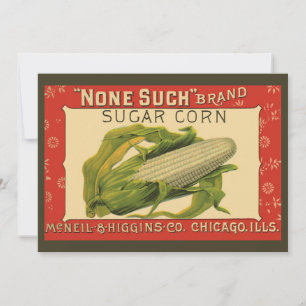 Kunst van antiek groente-etiket, None Such Sugar C